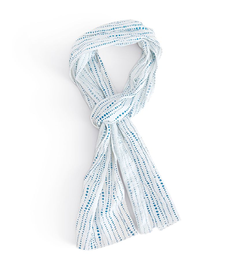 O Logo Morse Dot Scarf / Blue