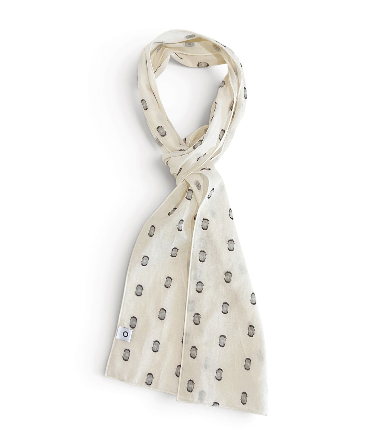 노우트(NOUGHT) O Logo Pebble Dot Scarf / Black