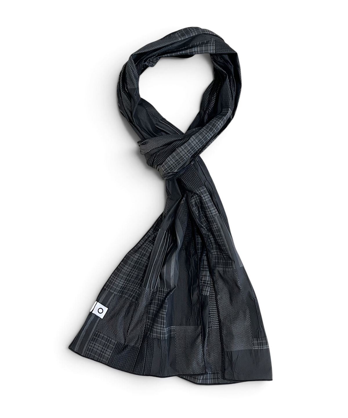 노우트(NOUGHT) O Logo Collage Pattern Scarf / Charcoal