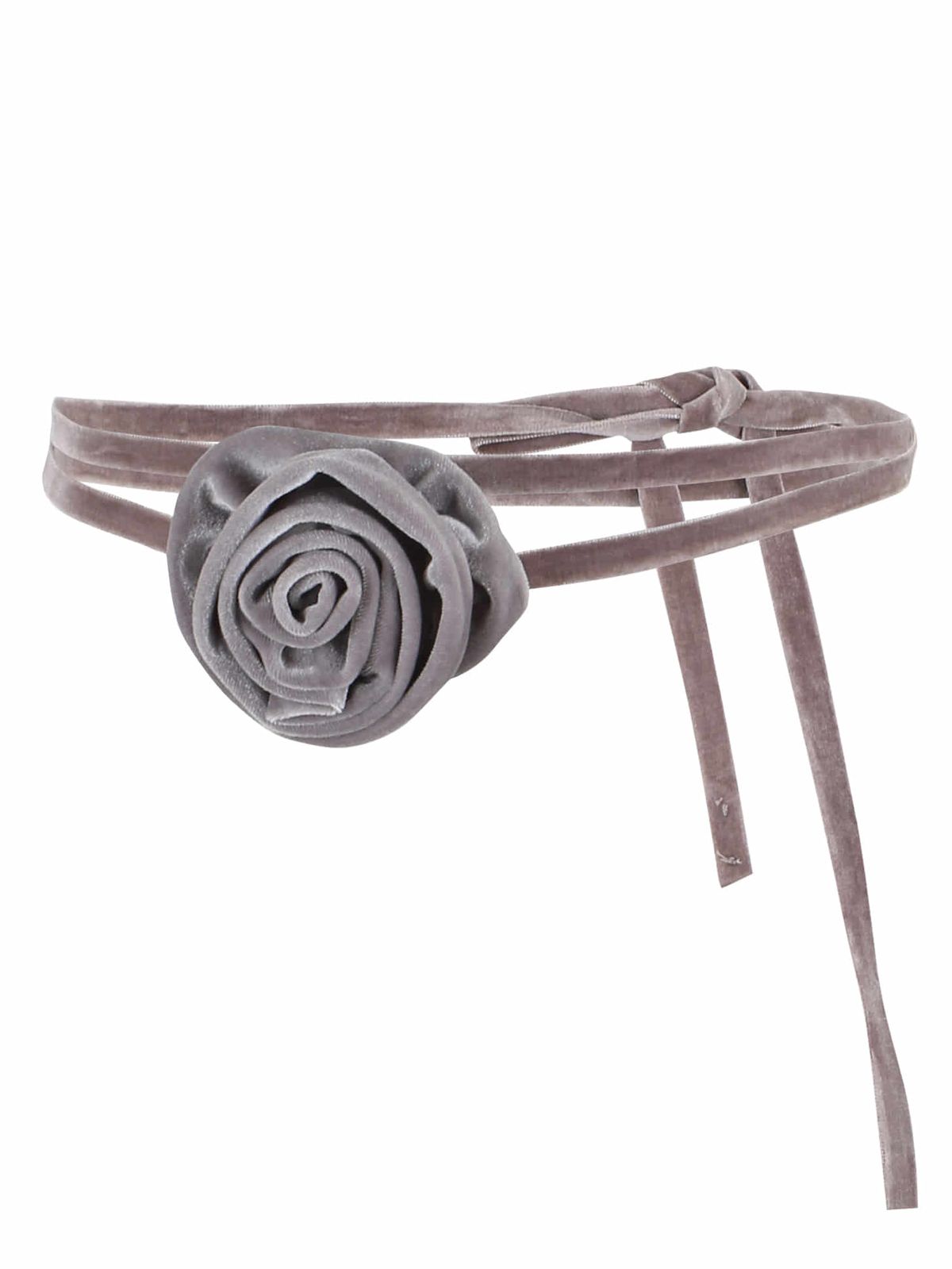 로잔느(ROSEANNE) Rose Velvet Belt (Gray)