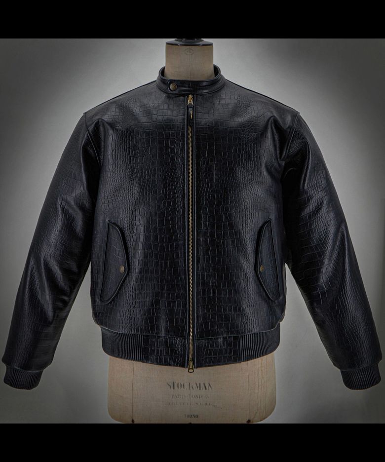 DV.LOT 721 Crocodile-Effect Leather Blouson/ Calfskin