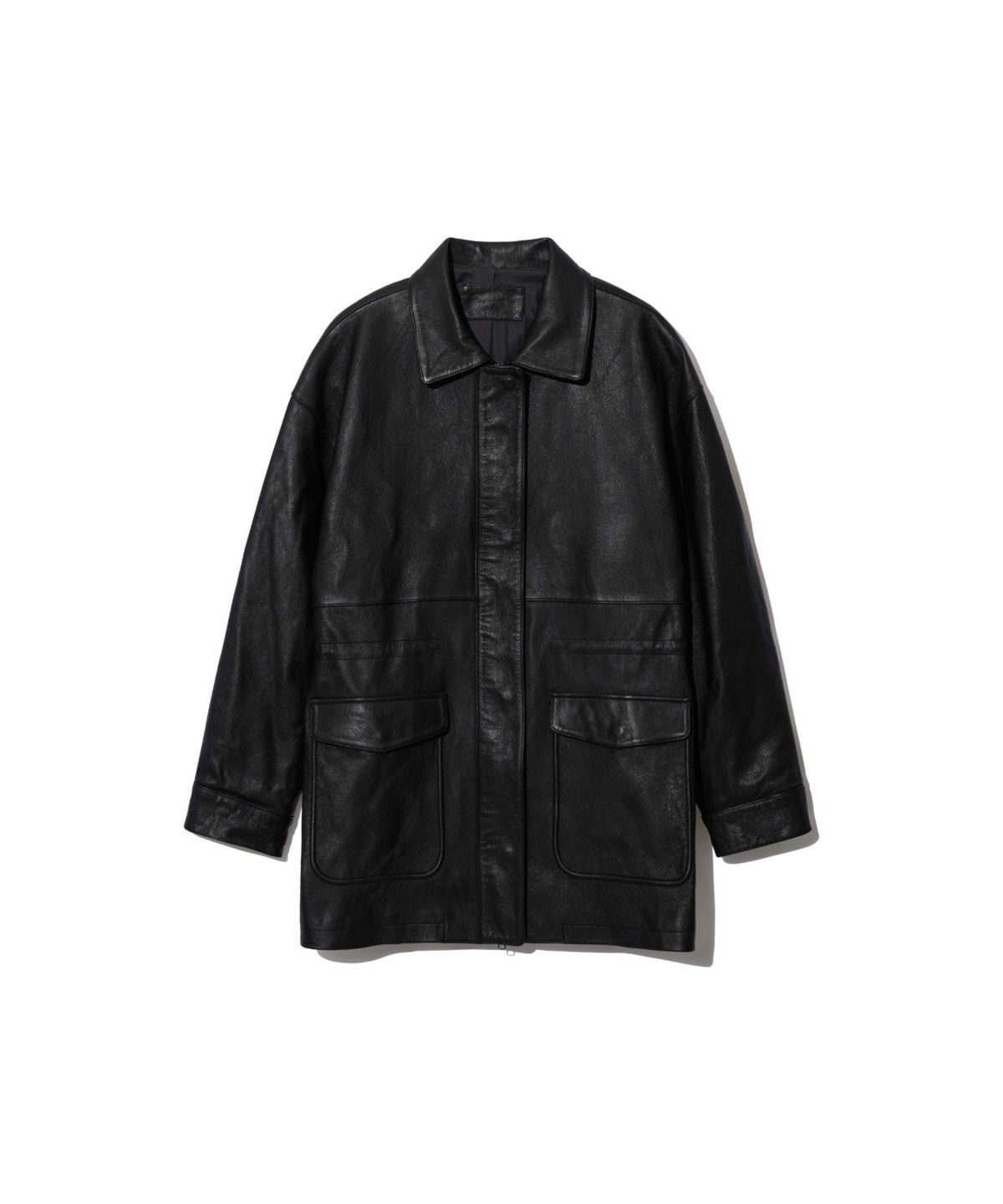 앤드로스(ANDROS) Goat Leather Coat (Black)