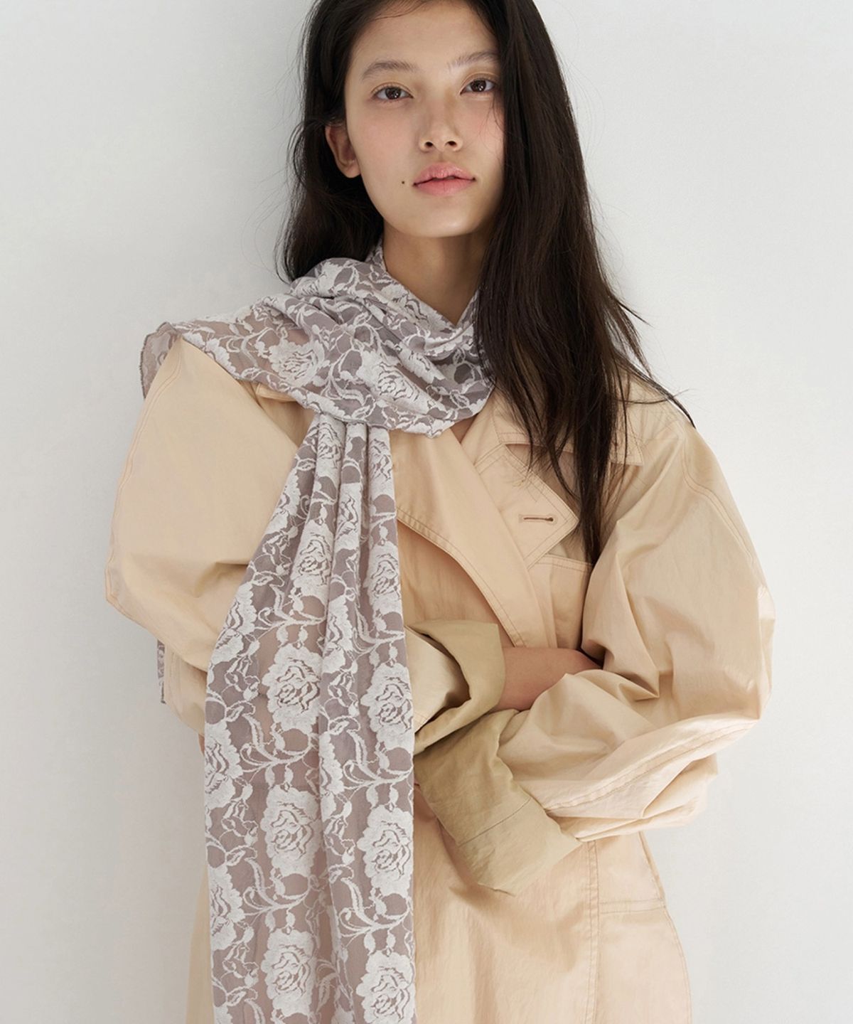 판타스틱 플래닛(FANTASTIC PLANET) rose lace scarf (2colors)