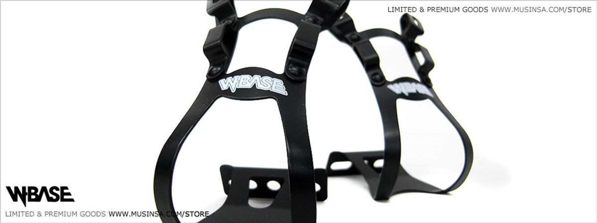 더블유베이스(W-BASE) W-Base 4 Gates Toe Clip Met Black