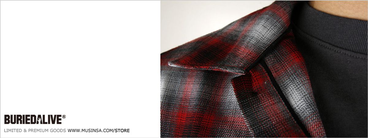 베리드얼라이브(BURIED ALIVE) Plaid Shirts Red