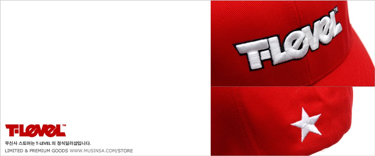 티레벨(T-LEVEL) Logo Fitted Cap RD