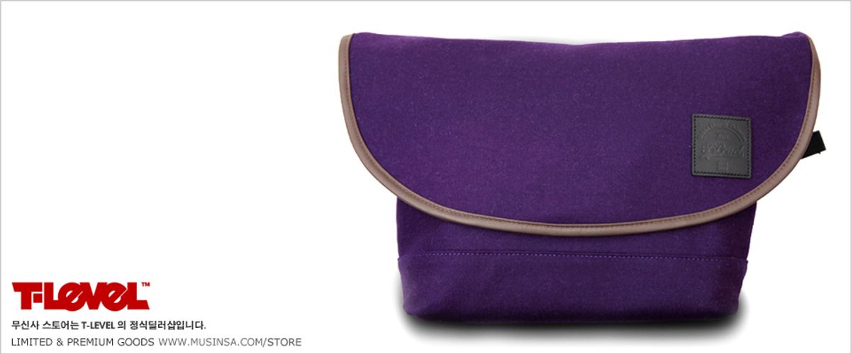 티레벨(T-LEVEL) Wool Compact Messenger Bag PUR