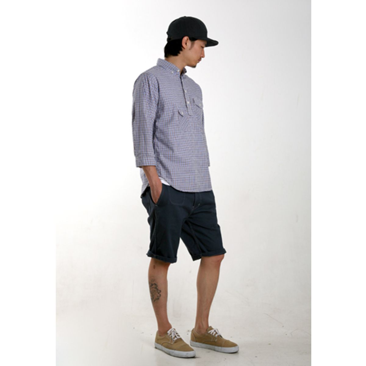 스웰맙(SWELLMOB) PULLOVER SHIRTS BROWN PLAID