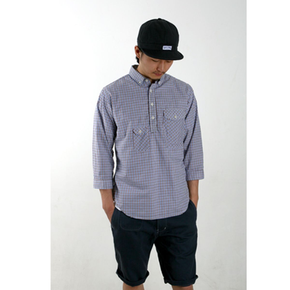 스웰맙(SWELLMOB) PULLOVER SHIRTS BROWN PLAID