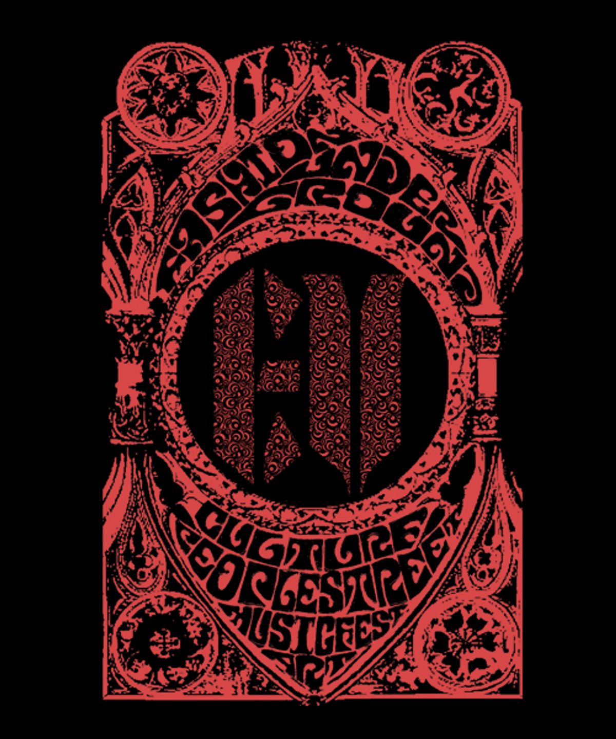 에잇볼륨(EIGHTVOLUME) EV PSYCHEDELIC B/D RAGLAN(REDGOLD)