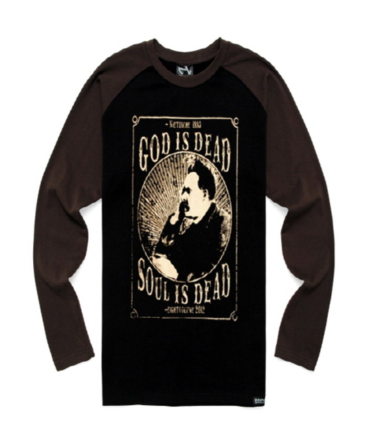 에잇볼륨(EIGHTVOLUME) SOUL IS DEAD BD RAGLAN(GOLD)