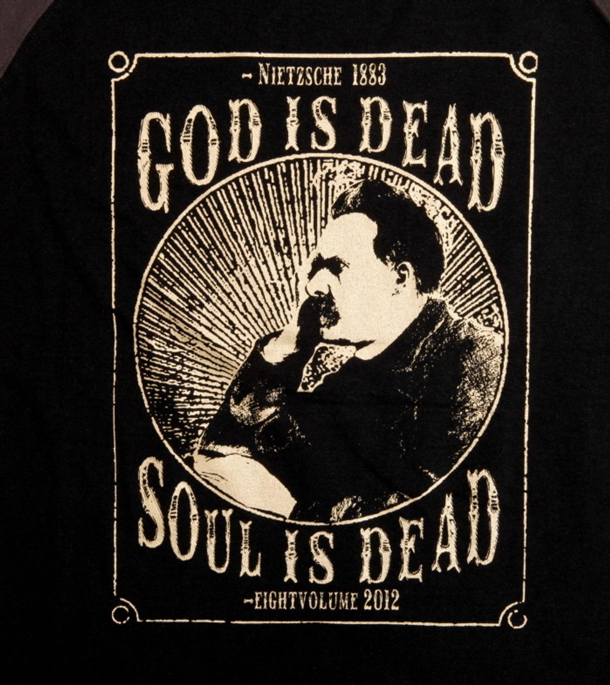 에잇볼륨(EIGHTVOLUME) SOUL IS DEAD BD RAGLAN(GOLD)