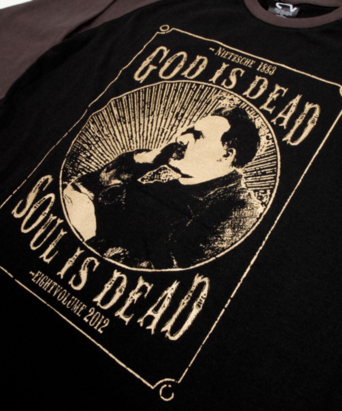 에잇볼륨(EIGHTVOLUME) SOUL IS DEAD BD RAGLAN(GOLD)