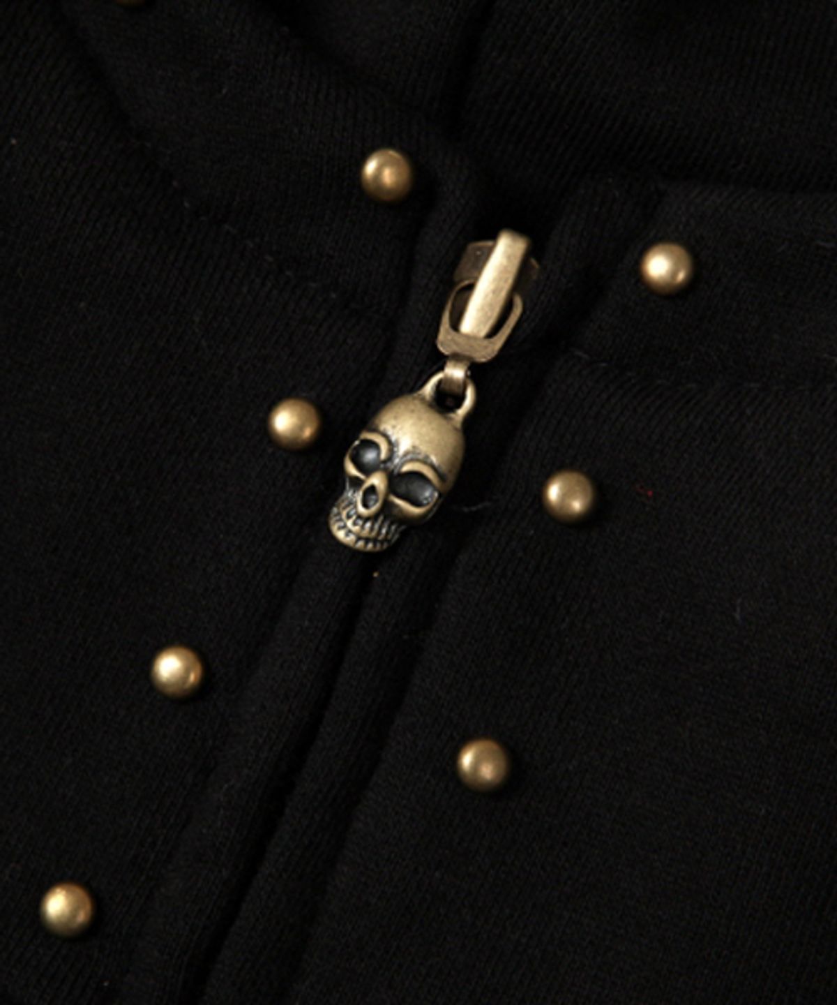 에잇볼륨(EIGHTVOLUME) EV ANTIQUE GOLD STUD HOODZIP