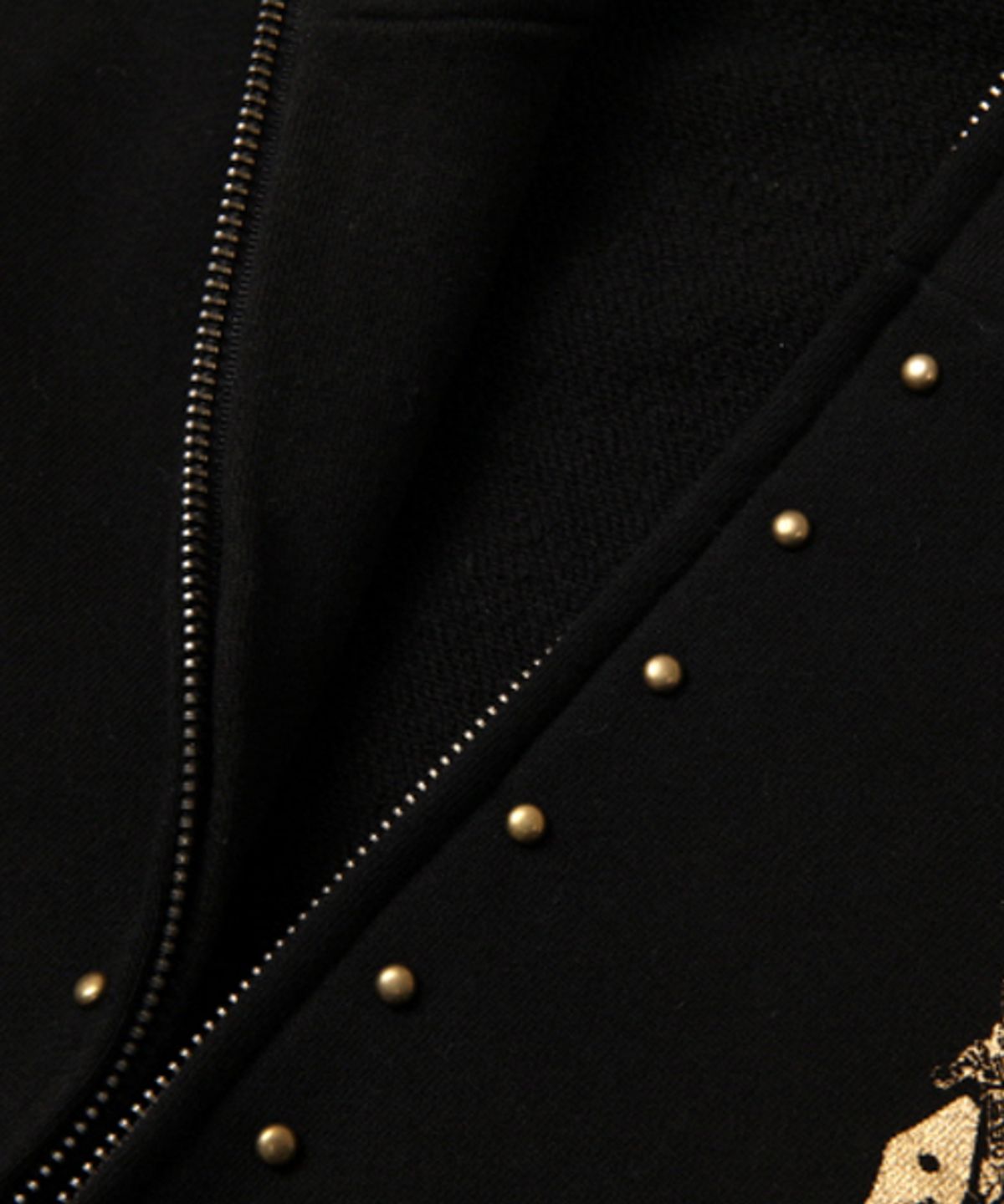 에잇볼륨(EIGHTVOLUME) EV ANTIQUE GOLD STUD HOODZIP