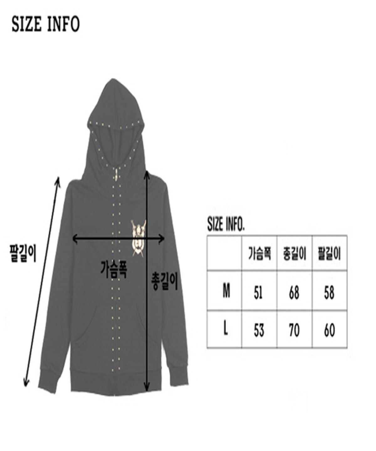 에잇볼륨(EIGHTVOLUME) EV ANTIQUE GOLD STUD HOODZIP