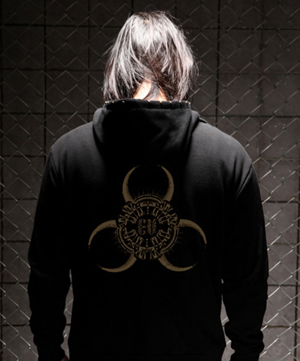 에잇볼륨(EIGHTVOLUME) EV ANTIQUE GOLD STUD HOODZIP