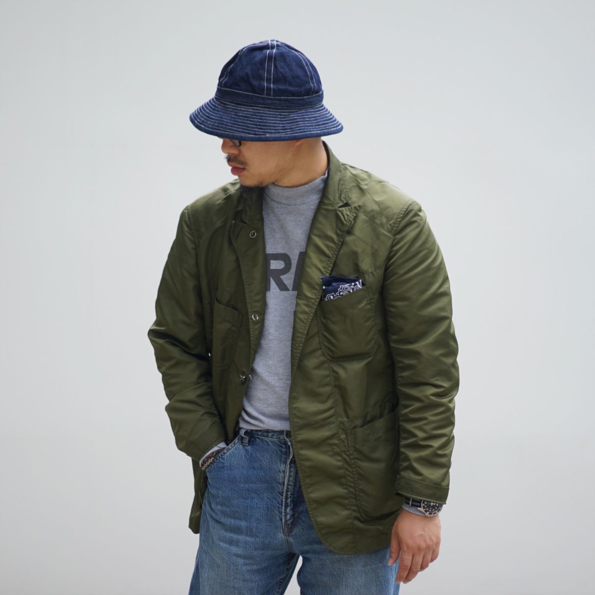 와이엠씨엘케이와이(YMCL KY) Denim Fatigue Hat
