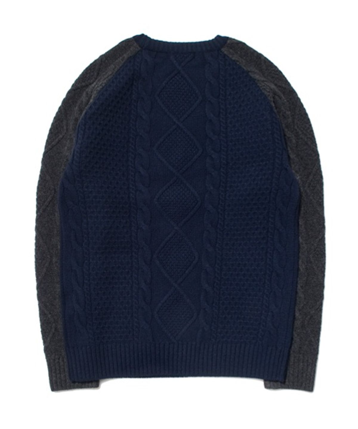 페이퍼리즘(PAPERISM) COOR BOCK FISHERMAN KNIT [NAVY]