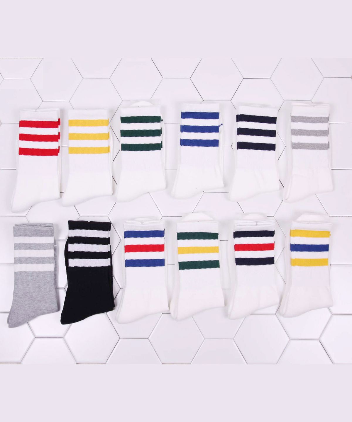 엔젤삭스(ANGEL SOCKS) [2개세트] 1104 삼선 스포츠 컬러 기본 러닝 운동 헬스 두꺼운 남자 남성 양말