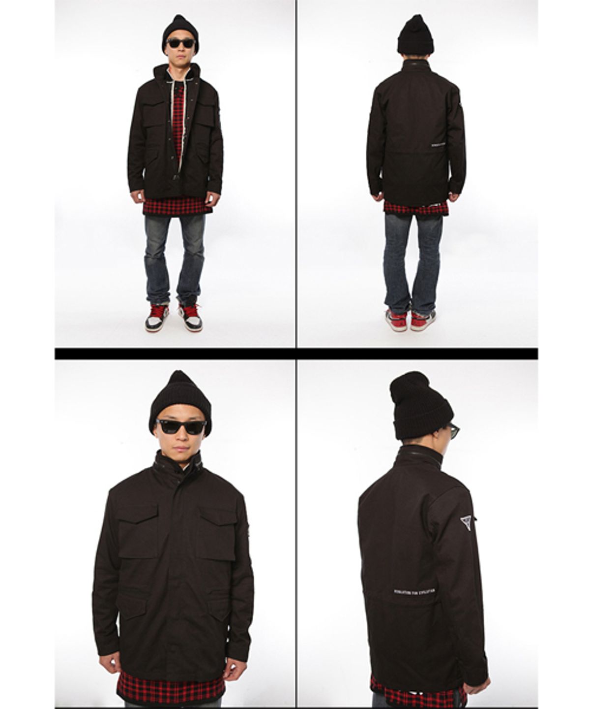 에잇볼륨(EIGHTVOLUME) M-65 Jacket with Inner Vest (Black)