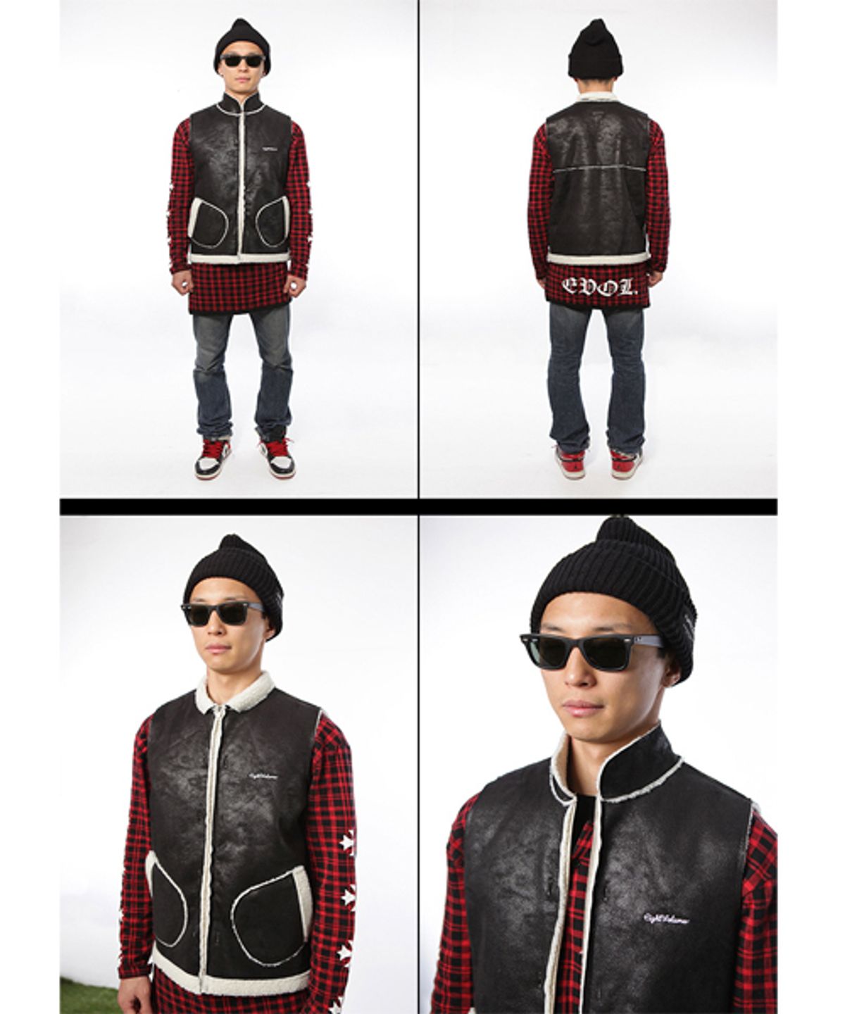 에잇볼륨(EIGHTVOLUME) M-65 Jacket with Inner Vest (Black)