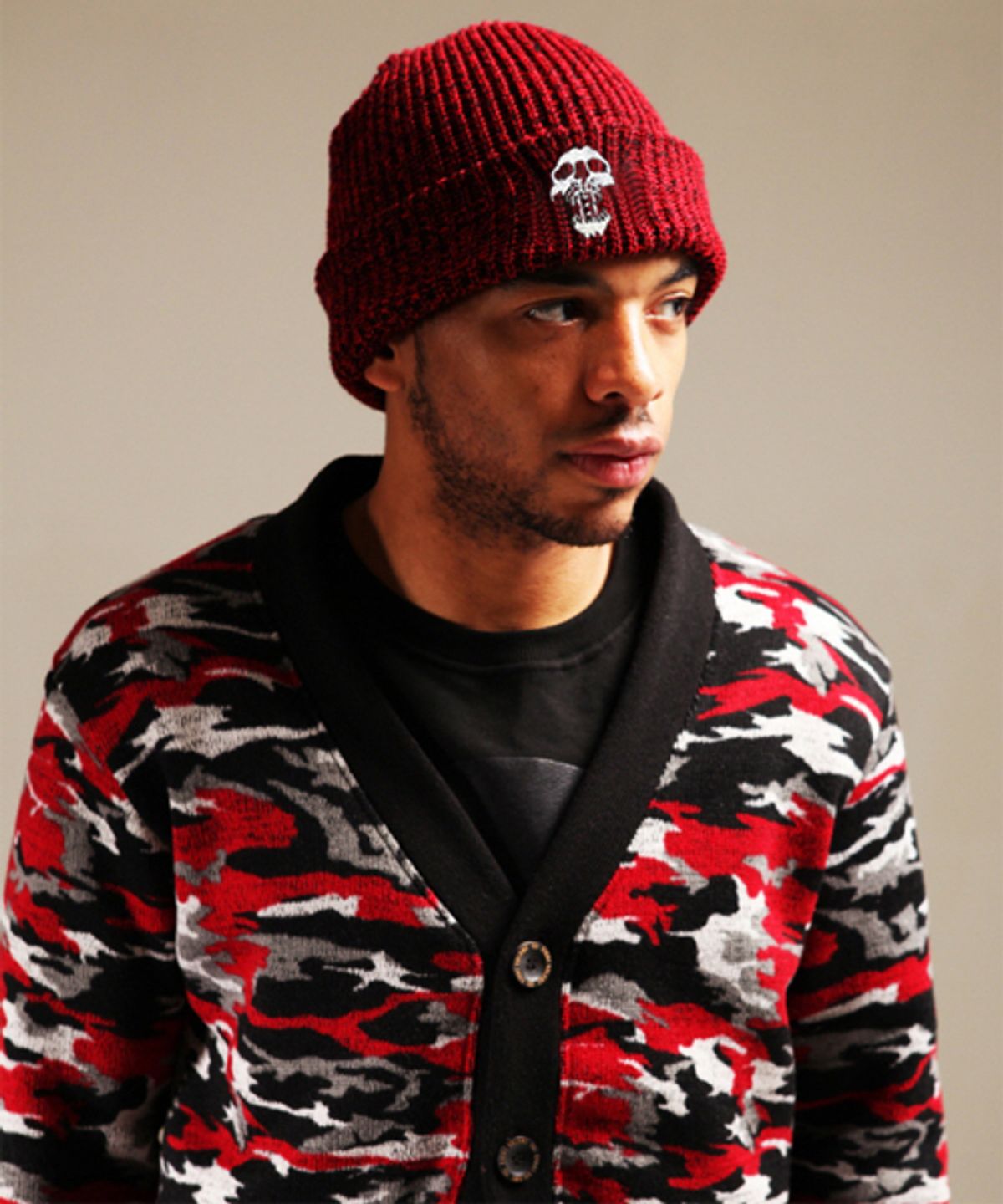 에잇볼륨(EIGHTVOLUME) EV 7g Beanie 3 RED (Skull Limited)