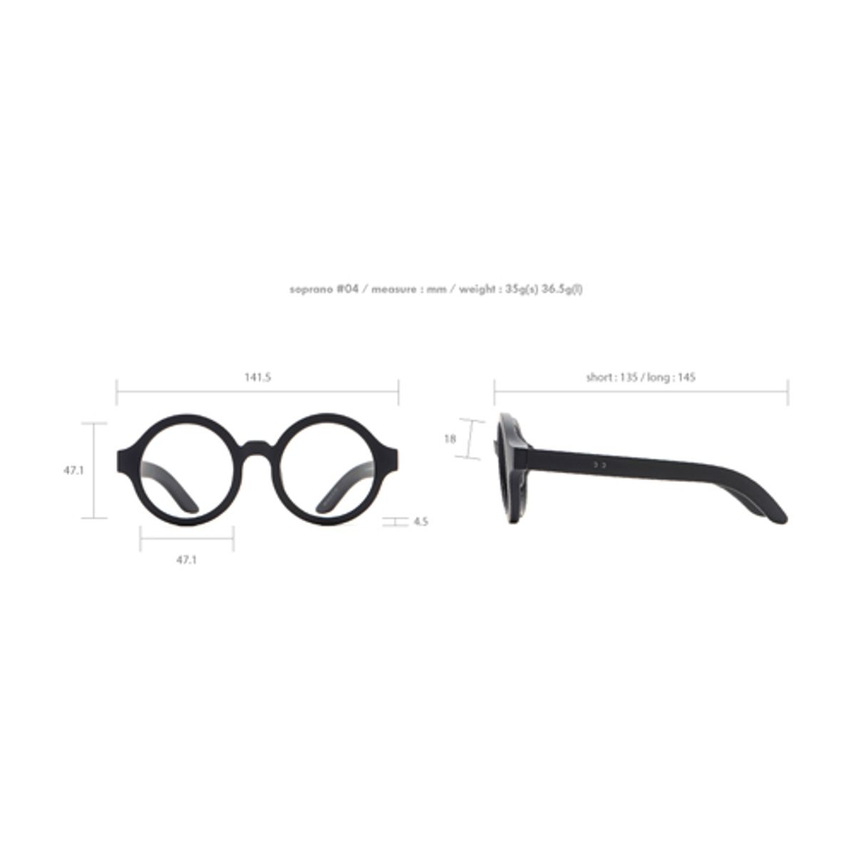 그라픽 플라스틱(GRAFIK:PLASTIC) soprano#04-black glossy-sunglasses