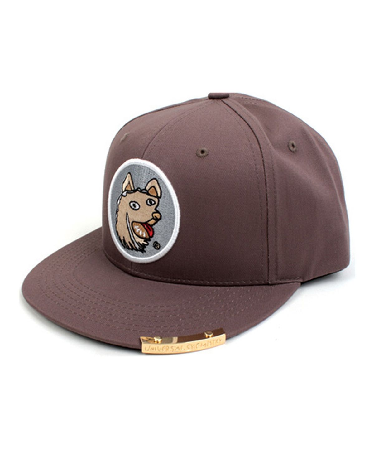 유니버셜 케미스트리(UNIVERSAL CHEMISTRY) CRAZY DOG SNAPBACK CAP(GRAY/WHITE) 도그스냅백