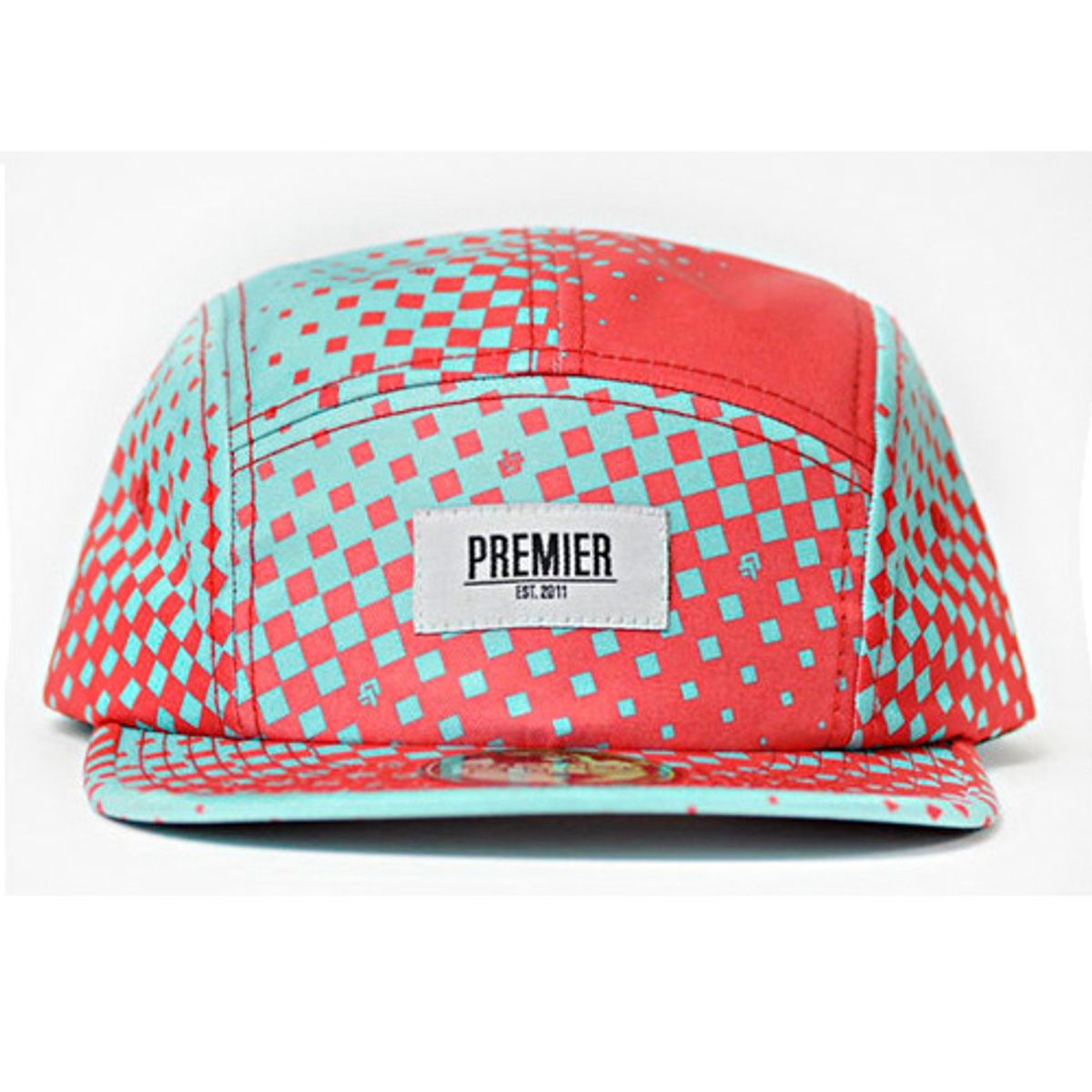 프리미어 피츠(PREMIER FITS) 비트맵 레드 캠프캡 Bitmap Red Turauoise Campcap