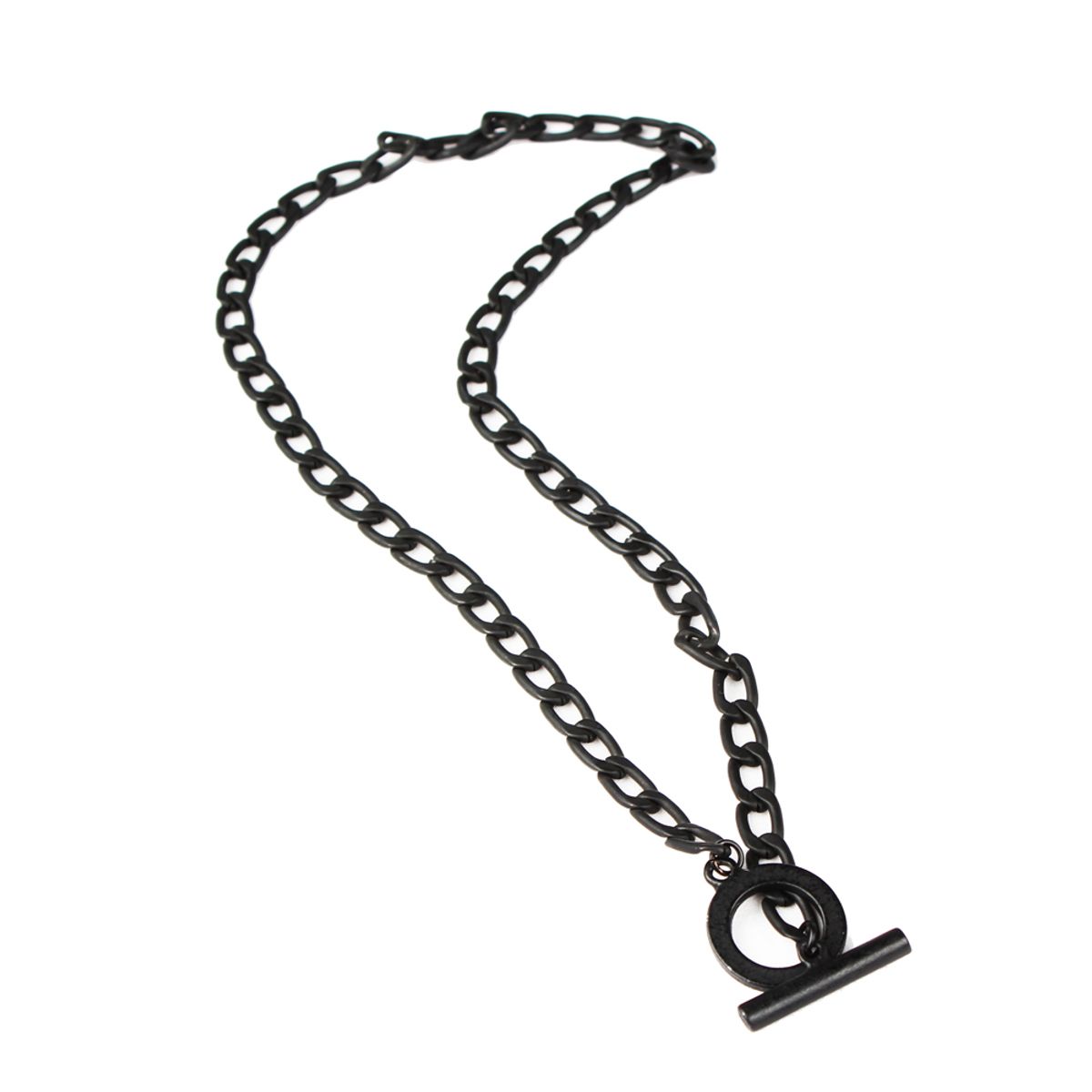 러쉬오프(RUSH OFF) MEN_THE RING BLACK CHAIN NECKLACE/ 링 블랙 체인 목걸이