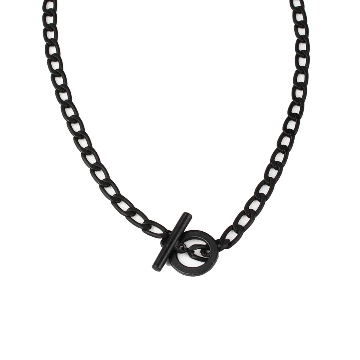 러쉬오프(RUSH OFF) MEN_THE RING BLACK CHAIN NECKLACE/ 링 블랙 체인 목걸이