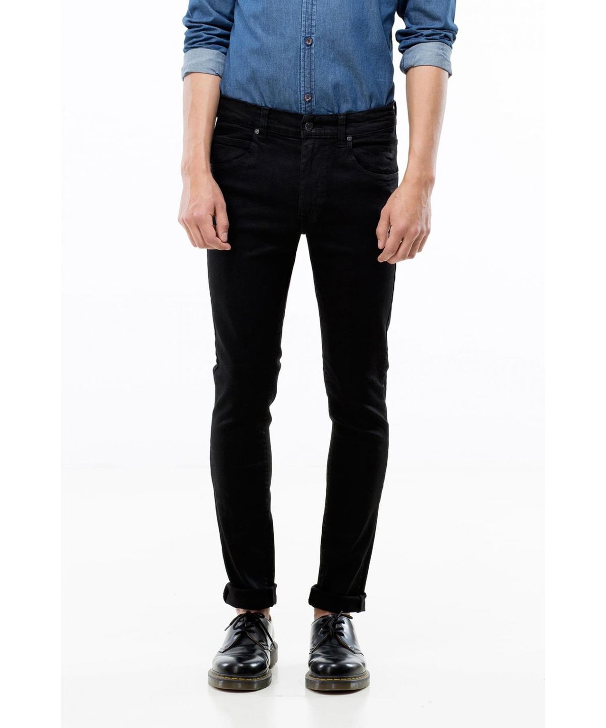 닥터데님(DR.DENIM) 스냅 블랙 코트