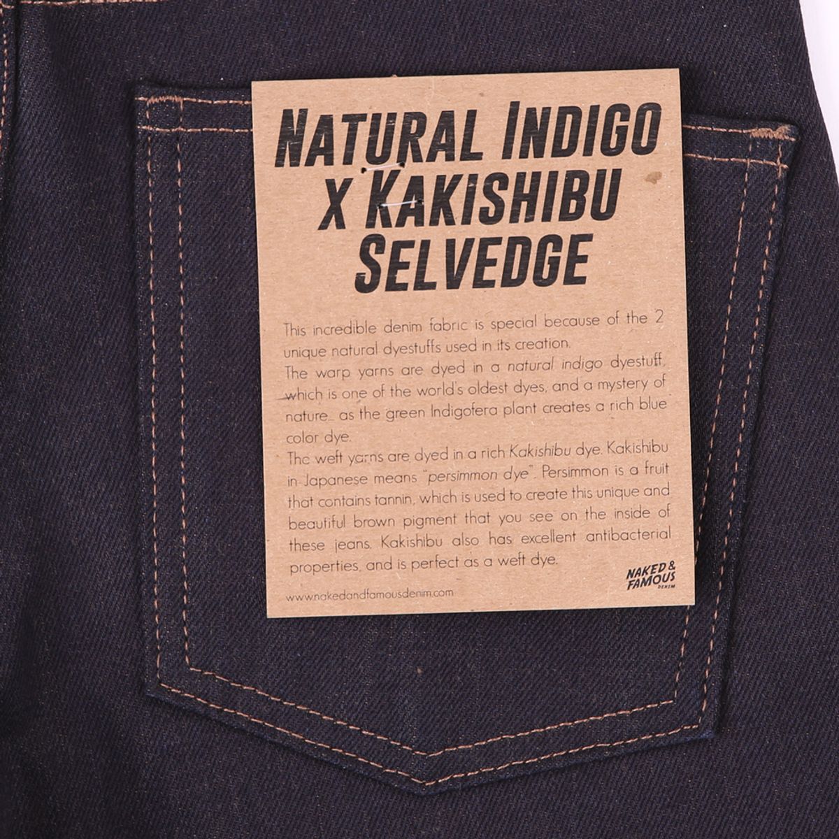 네이키드앤페이머스(NAKED&FAMOUS) SuperSkinnyGuy Natural Indigo x Kakishibu Selvedge