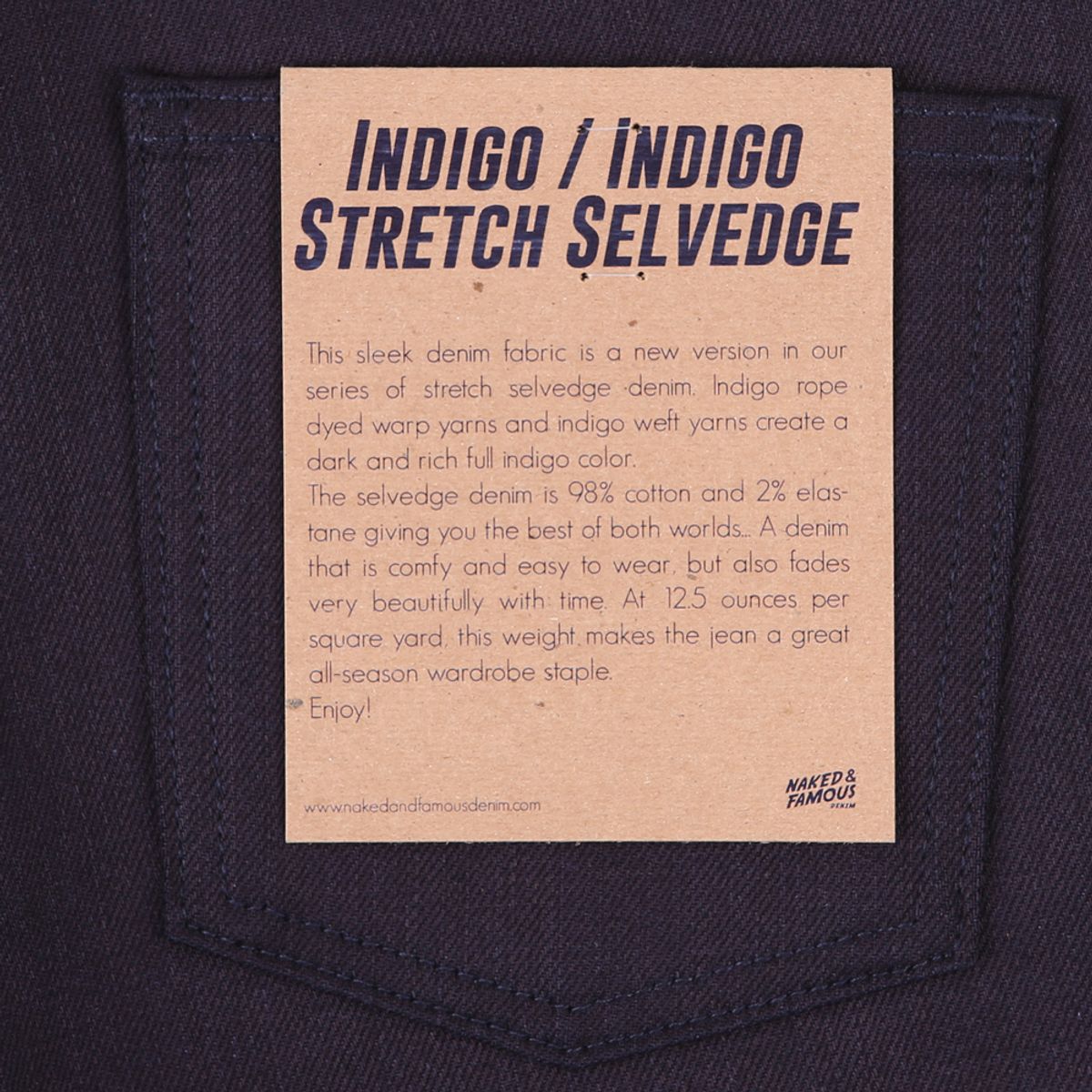 네이키드앤페이머스(NAKED&FAMOUS) SuperSkinnyGuy Indigo x Indigo Stretch Selvedge