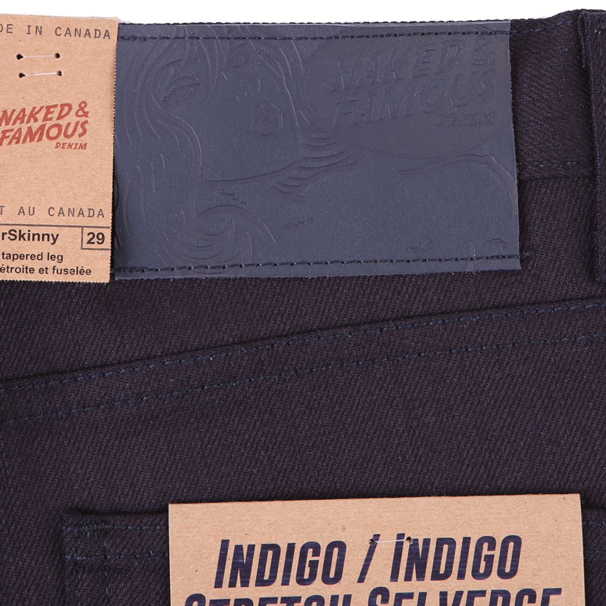 네이키드앤페이머스(NAKED&FAMOUS) SuperSkinnyGuy Indigo x Indigo Stretch Selvedge