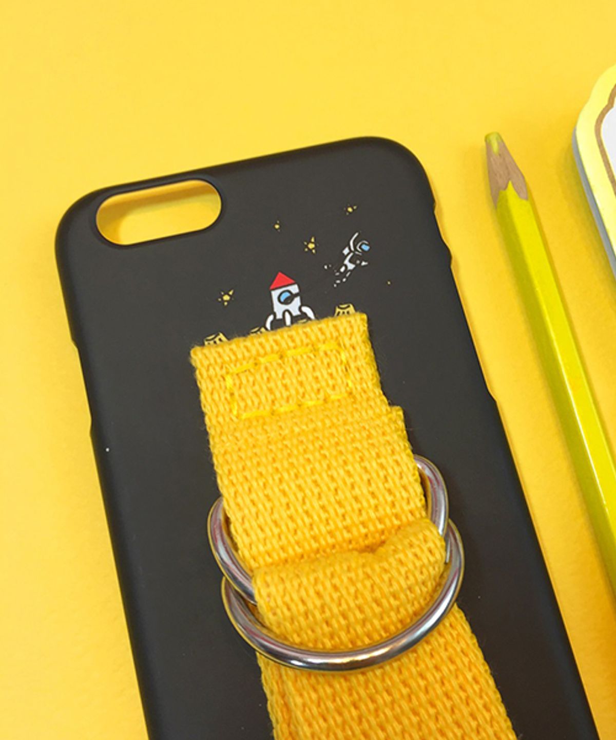 세컨드유니크네임(SECOND UNIQUE NAME) SUN CASE BLACK YELLOW (ILLUST)