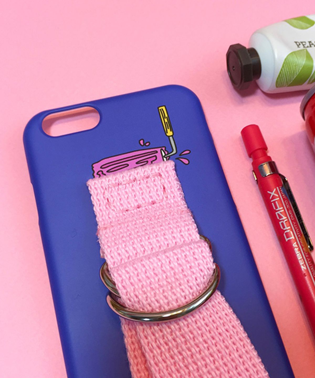 세컨드유니크네임(SECOND UNIQUE NAME) SUN CASE BLUE PINK (ILLUST)