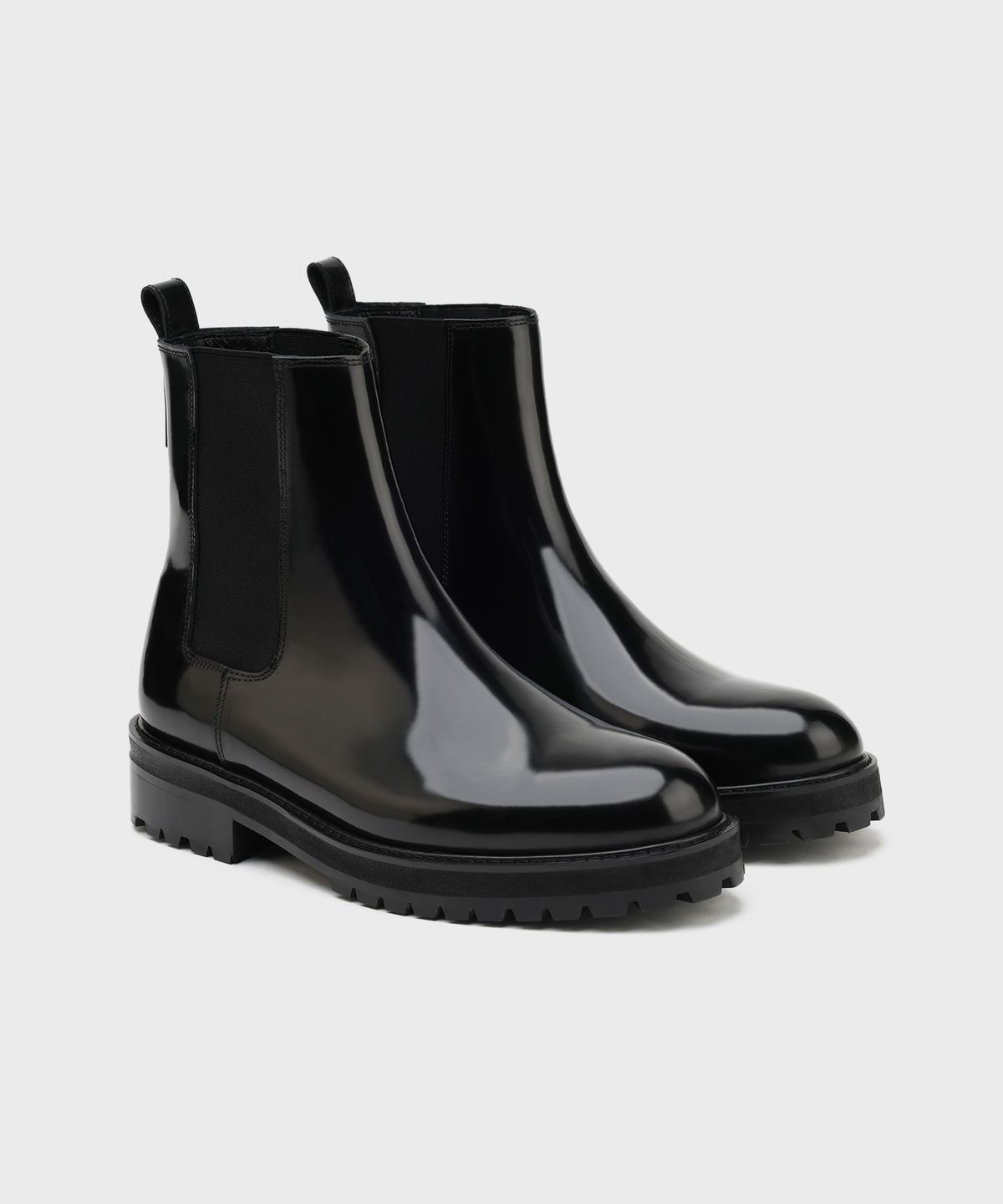 피렌체 아뜨리에(FIRENZE ATELIER) [비브람] 라운드토 베이직 첼시부츠 9703 [BOX BLACK]