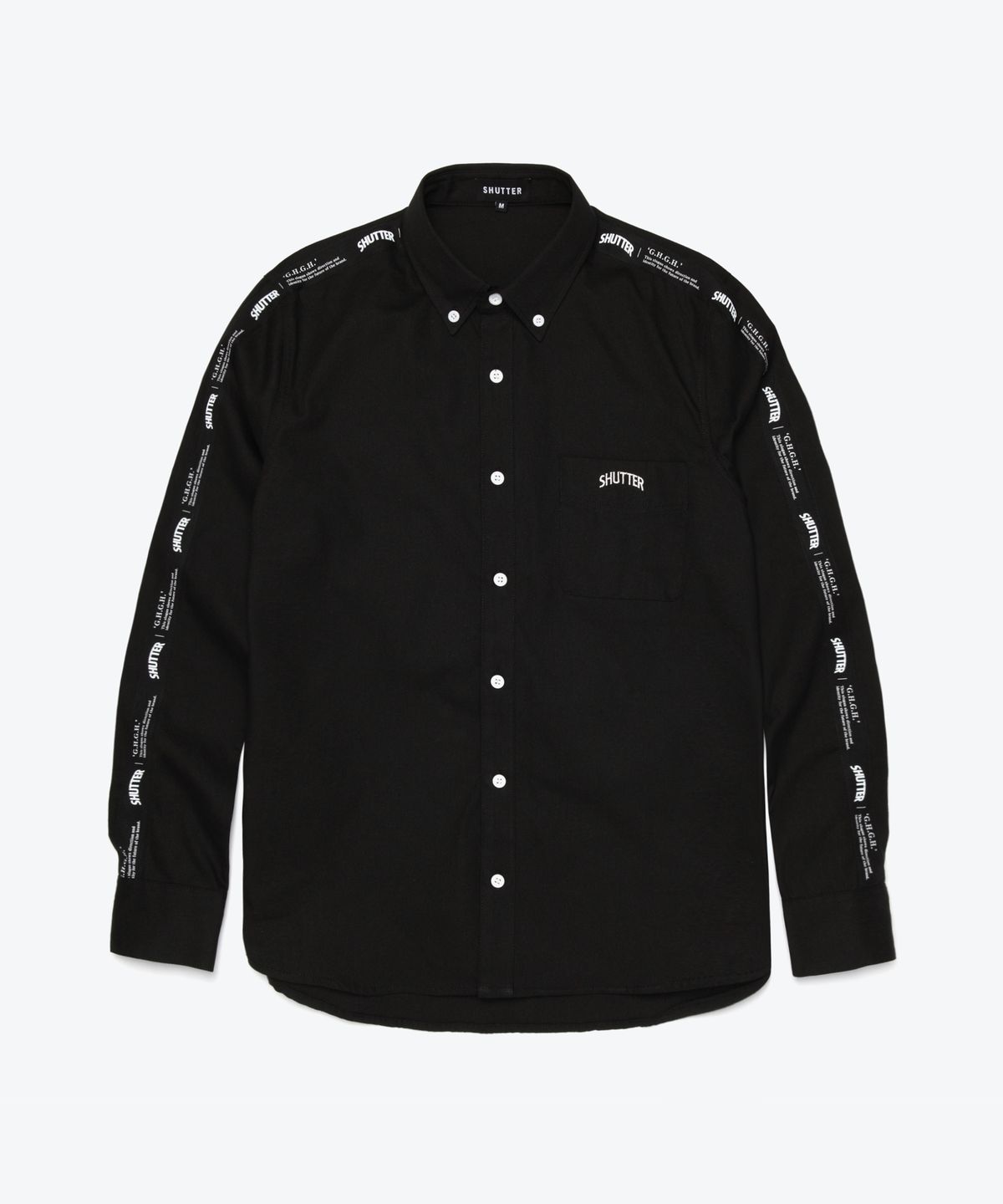 셔터(SHUTTER) TAPING SHIRTS (BLACK)