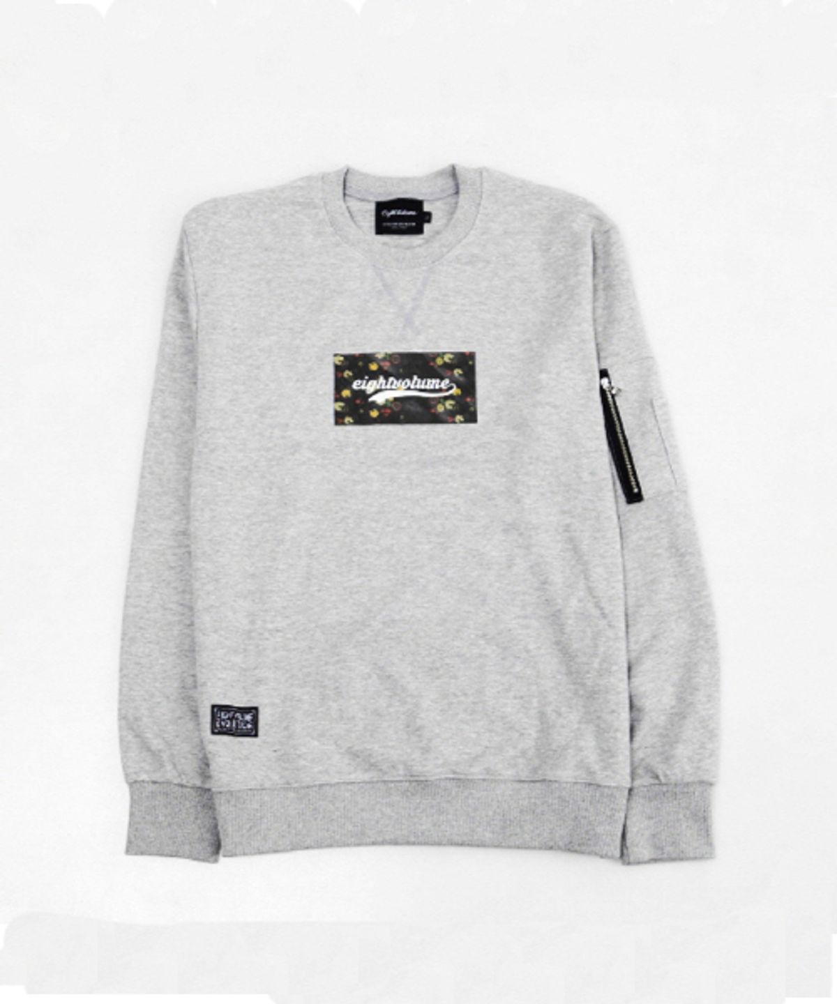 에잇볼륨(EIGHTVOLUME) EV S.Flower Logo Crewneck (Gray)