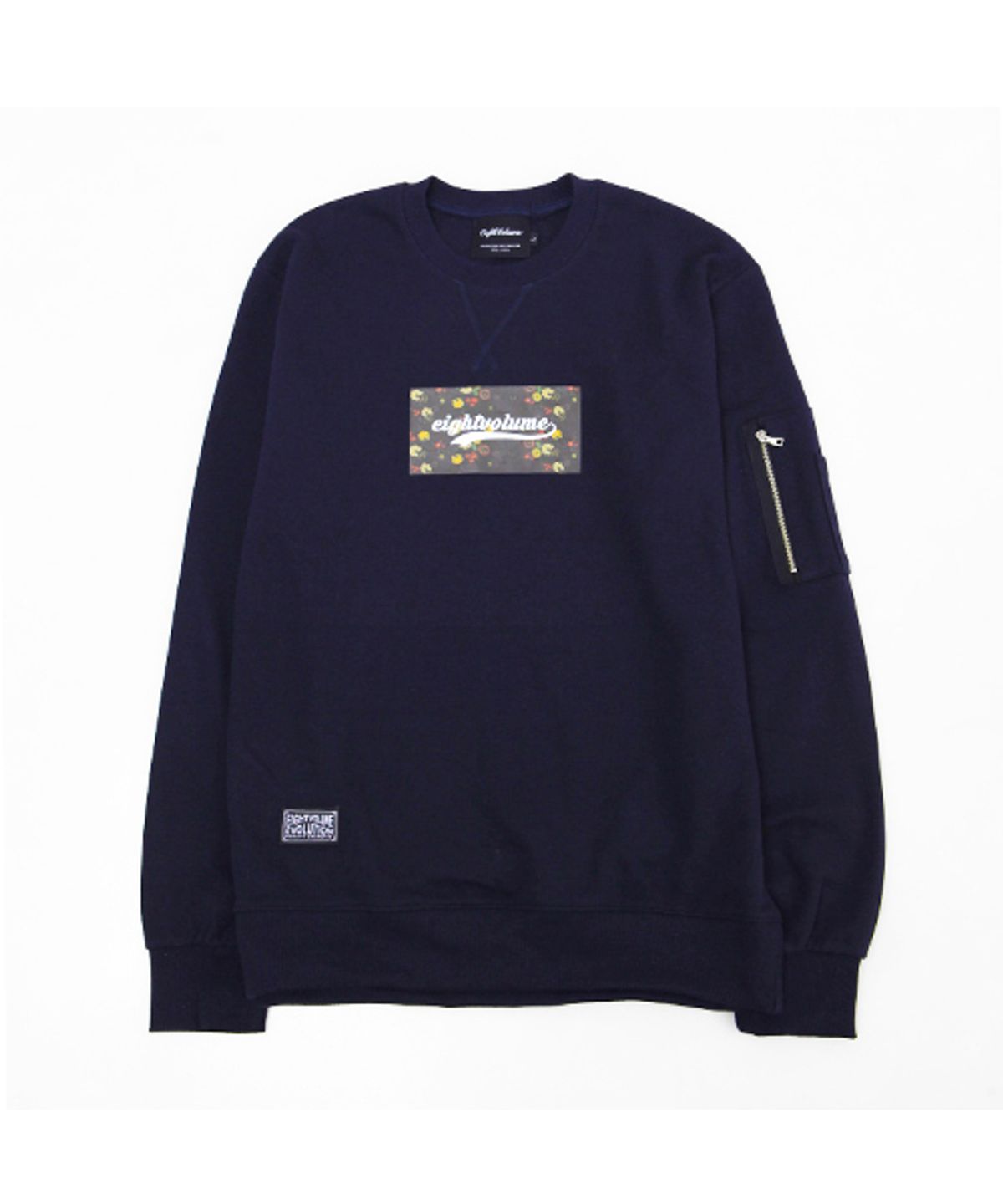 에잇볼륨(EIGHTVOLUME) EV S.Flower Logo Crewneck (Navy)