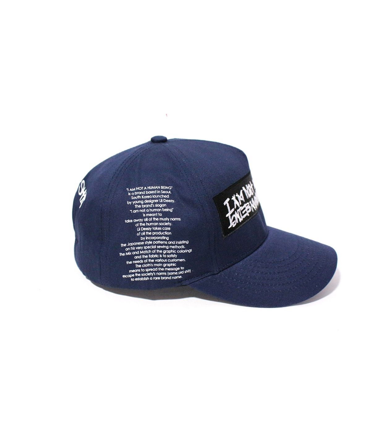 아임낫어휴먼비잉(I AM NOT A HUMAN BEING) Basic Logo 2 Cap - Navy