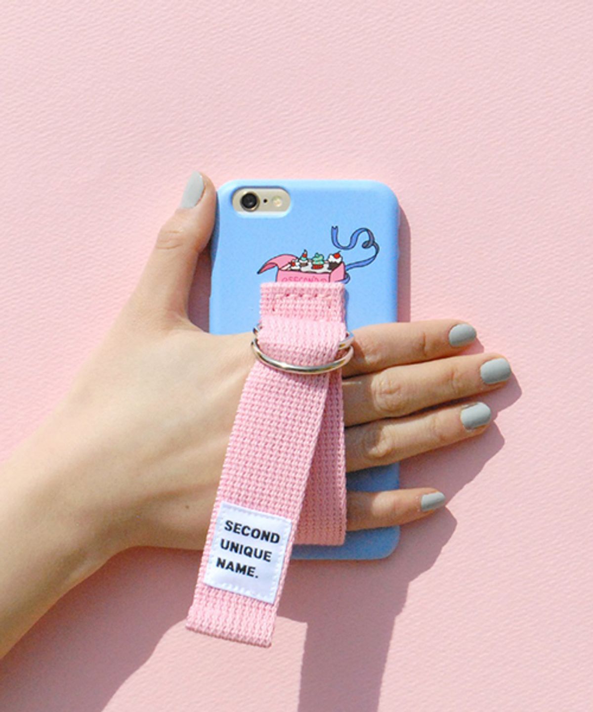 세컨드유니크네임(SECOND UNIQUE NAME) SUN CASE LIGHT BLUE LIGHT PINK (ILLUST)