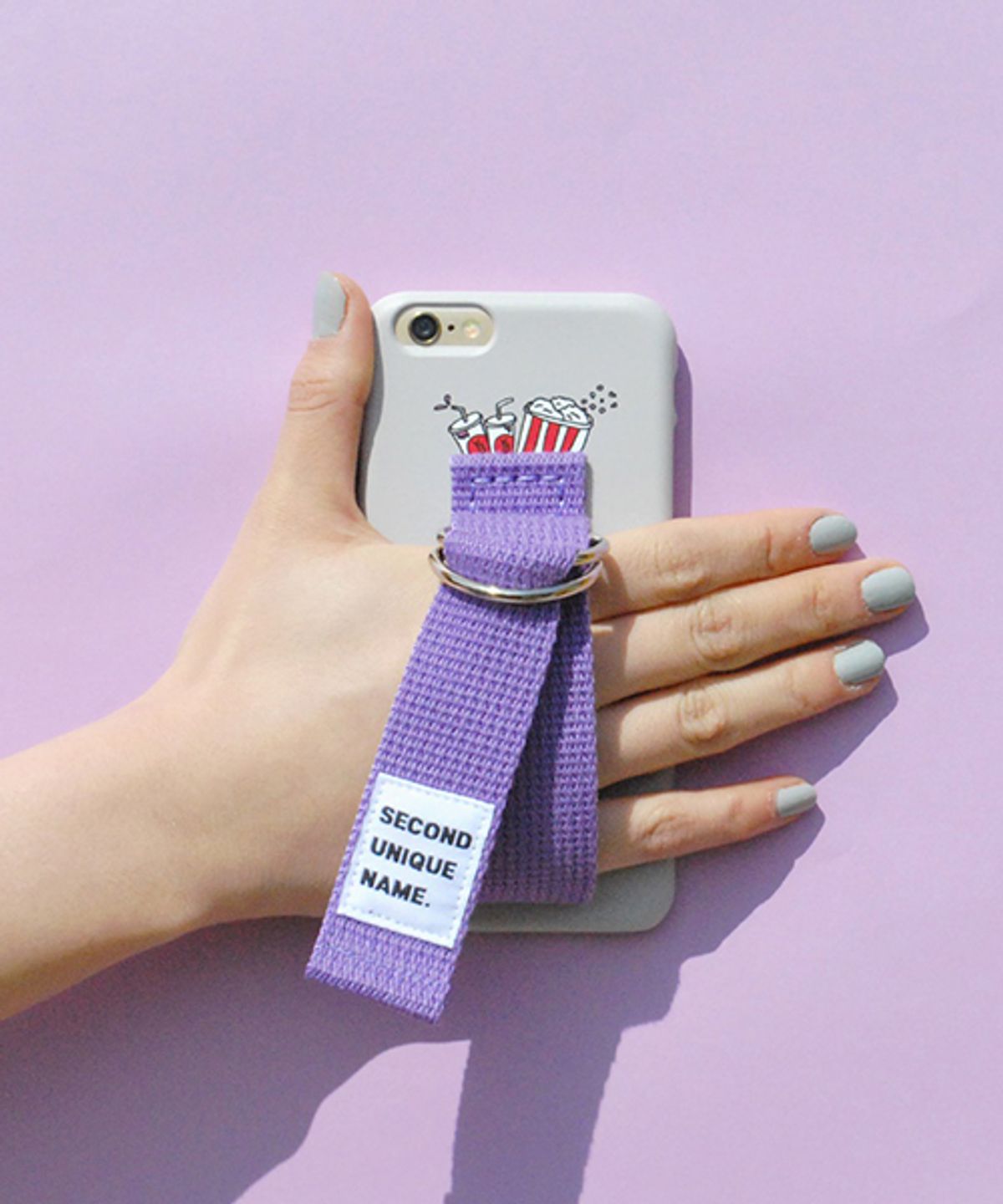 세컨드유니크네임(SECOND UNIQUE NAME) SUN CASE LIGHT GRAY LIGHT PURPLE (ILLUST)