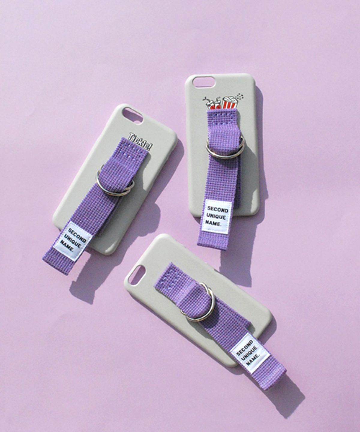 세컨드유니크네임(SECOND UNIQUE NAME) SUN CASE LIGHT GRAY LIGHT PURPLE (ILLUST)