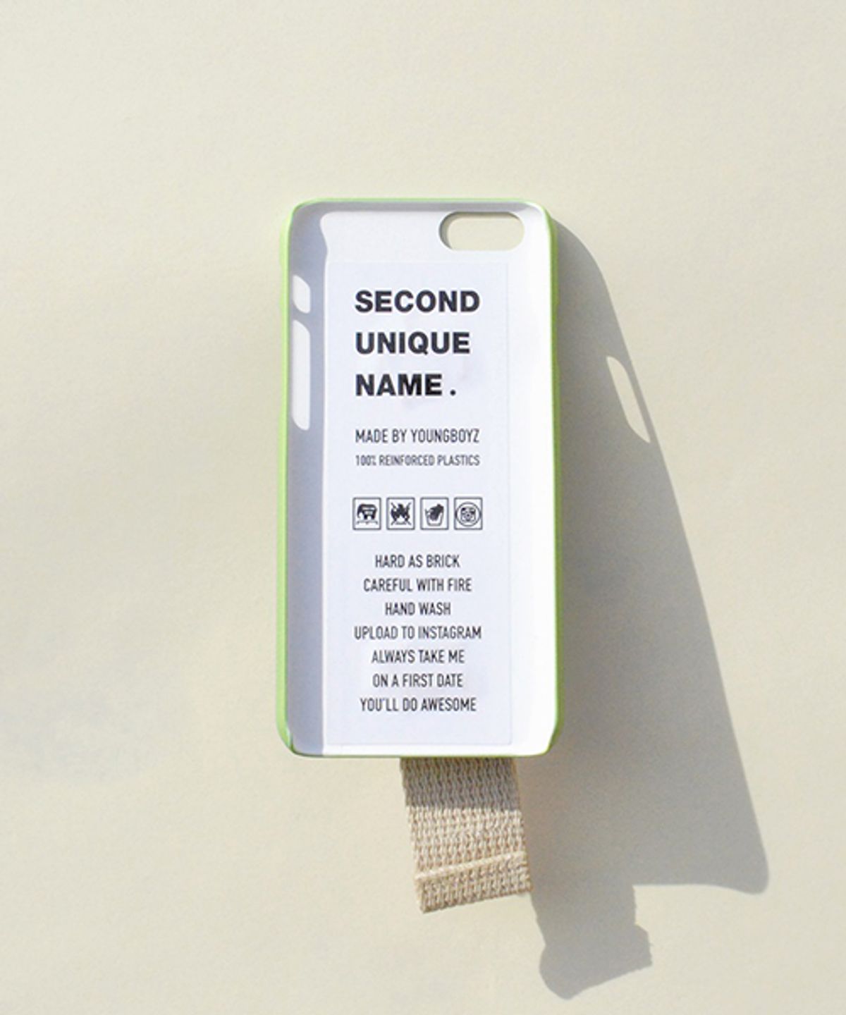 세컨드유니크네임(SECOND UNIQUE NAME) SUN CASE LIGHT GREEN IVORY (ILLUST)