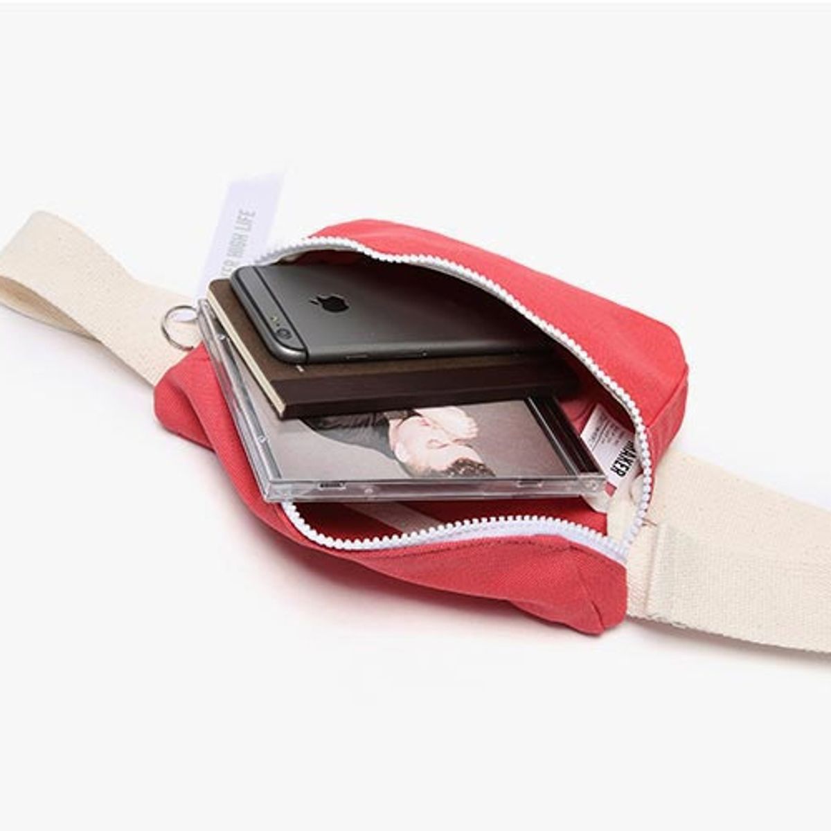 피스메이커(PIECE MAKER) ALICE CANVAS WAIST BAG (PINK)