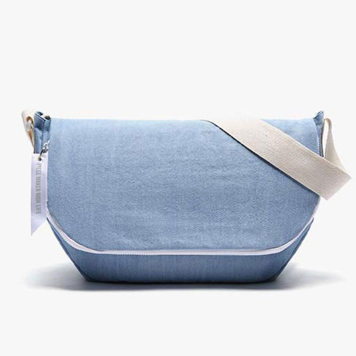 피스메이커(PIECE MAKER) ALICE CANVAS MESSENGER BAG (LIGHT BLUE)