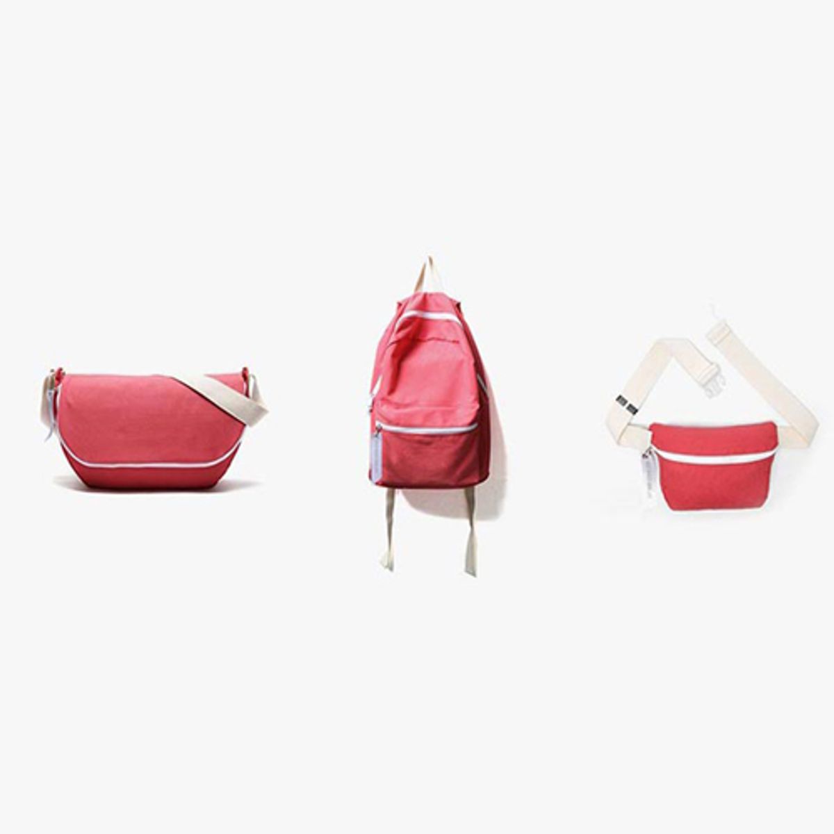 피스메이커(PIECE MAKER) ALICE CANVAS MESSENGER BAG (PINK)